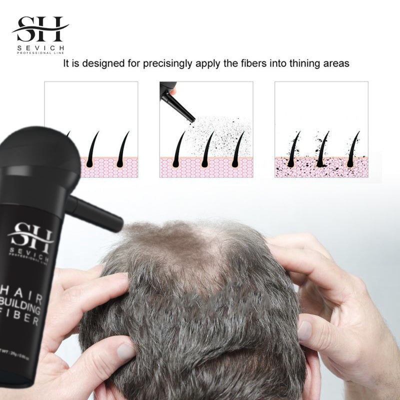 Keratin fiber spray applicator with non-slip design