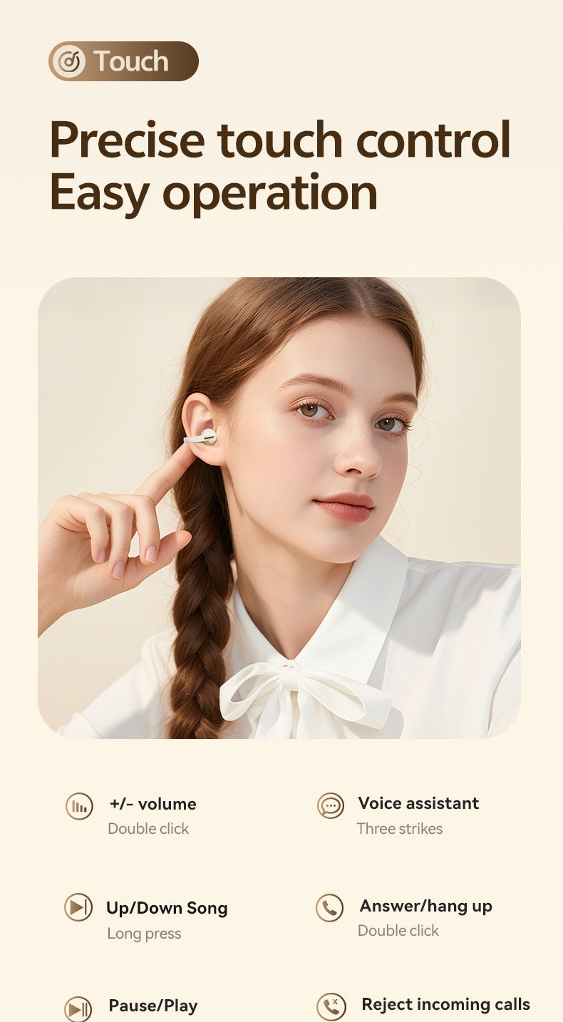 Open Ear Clip TWS Wireless Earbuds ACS Panoramic Surround Sound Bluetooth Sports Headphones