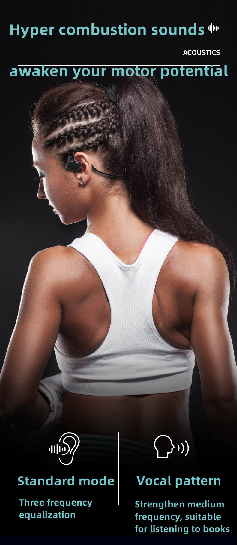IPX8 Waterproof Swimming bone conduction headphon with 32G