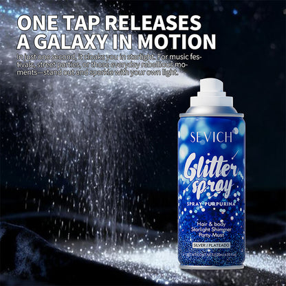 Silver Hair and Body Shimmer Spray Powder