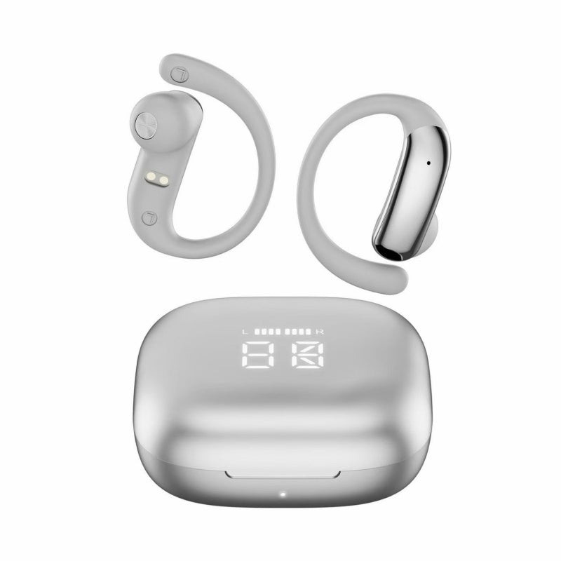 M142 OWS Open Ear Hook Bluetooth Earbuds, Digital LED Battery Display Wireless Sports Headphones