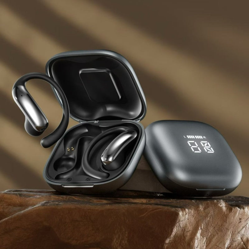M142 OWS Open Ear Hook Bluetooth Earbuds, Digital LED Battery Display Wireless Sports Headphones