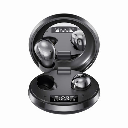 Sleep Noise Masking Bluetooth Earbuds, Mini Invisible Wireless Headphones with Mirror Digital Display Charging Box