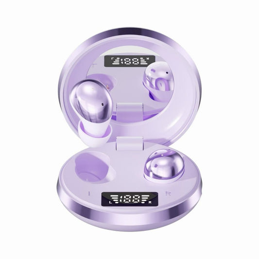 Sleep Noise Masking Bluetooth Earbuds, Mini Invisible Wireless Headphones with Mirror Digital Display Charging Box