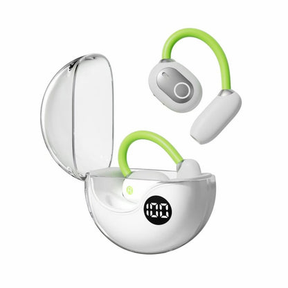 Transparent Round OWS Open Ear Bluetooth Earbuds With Digital Power Display