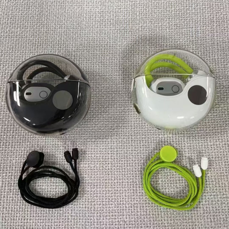 Transparent Round OWS Open Ear Bluetooth Earbuds With Digital Power Display