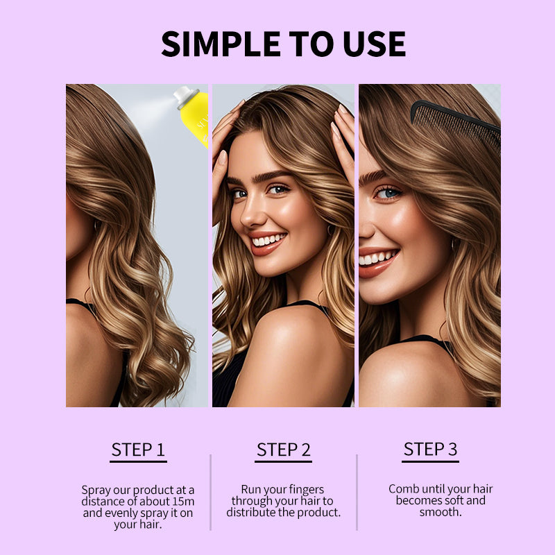 Moisturizing and smoothing hair spray for silky nourished hair
