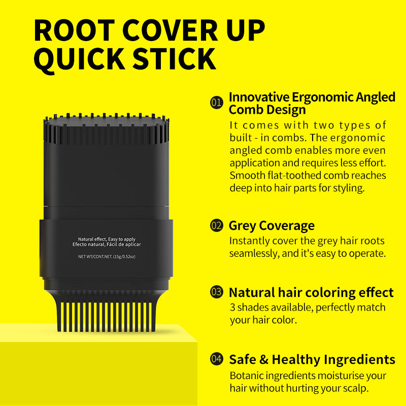 Black-brown hair dye touch-up stick
