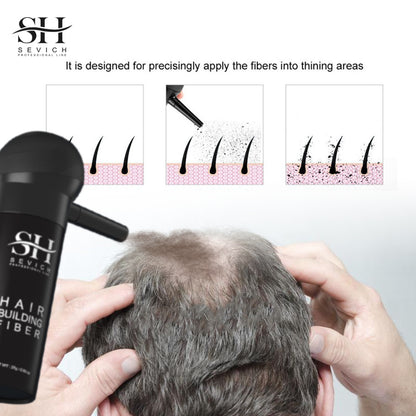 Keratin fiber spray applicator with non-slip design