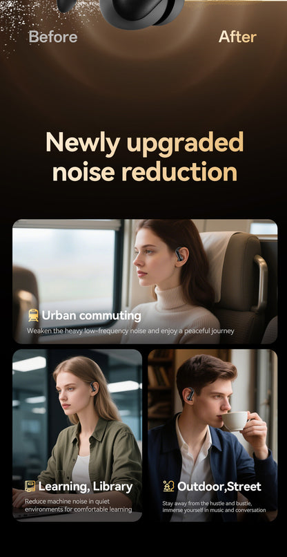 IMAX Surround Sound Open Ear Earhooks Stable Fit Sports Bluetooth Earbuds