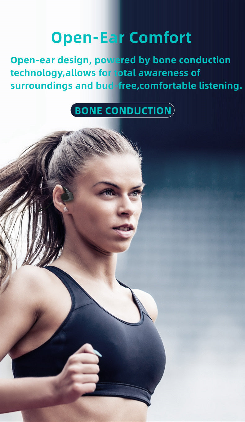 IPX8 Waterproof Swimming bone conduction headphon with 32G