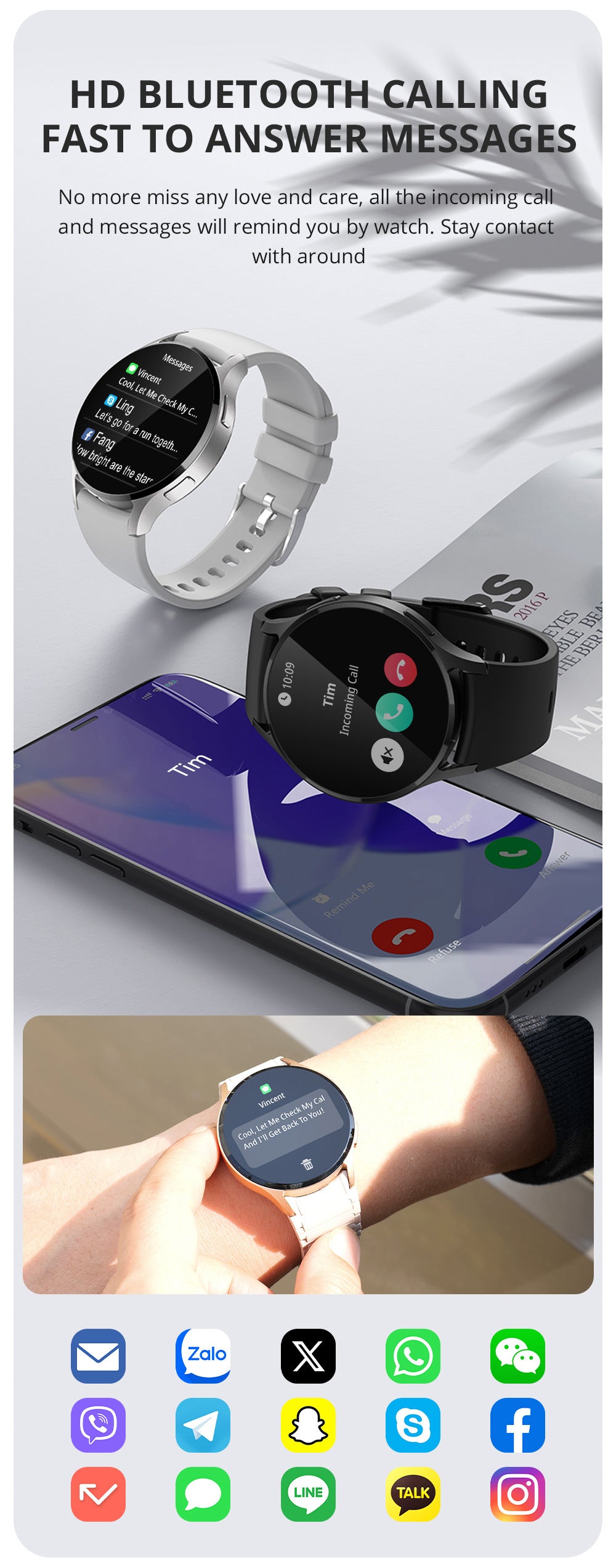 1.43‑Inch AMOLED Round Smart Watch