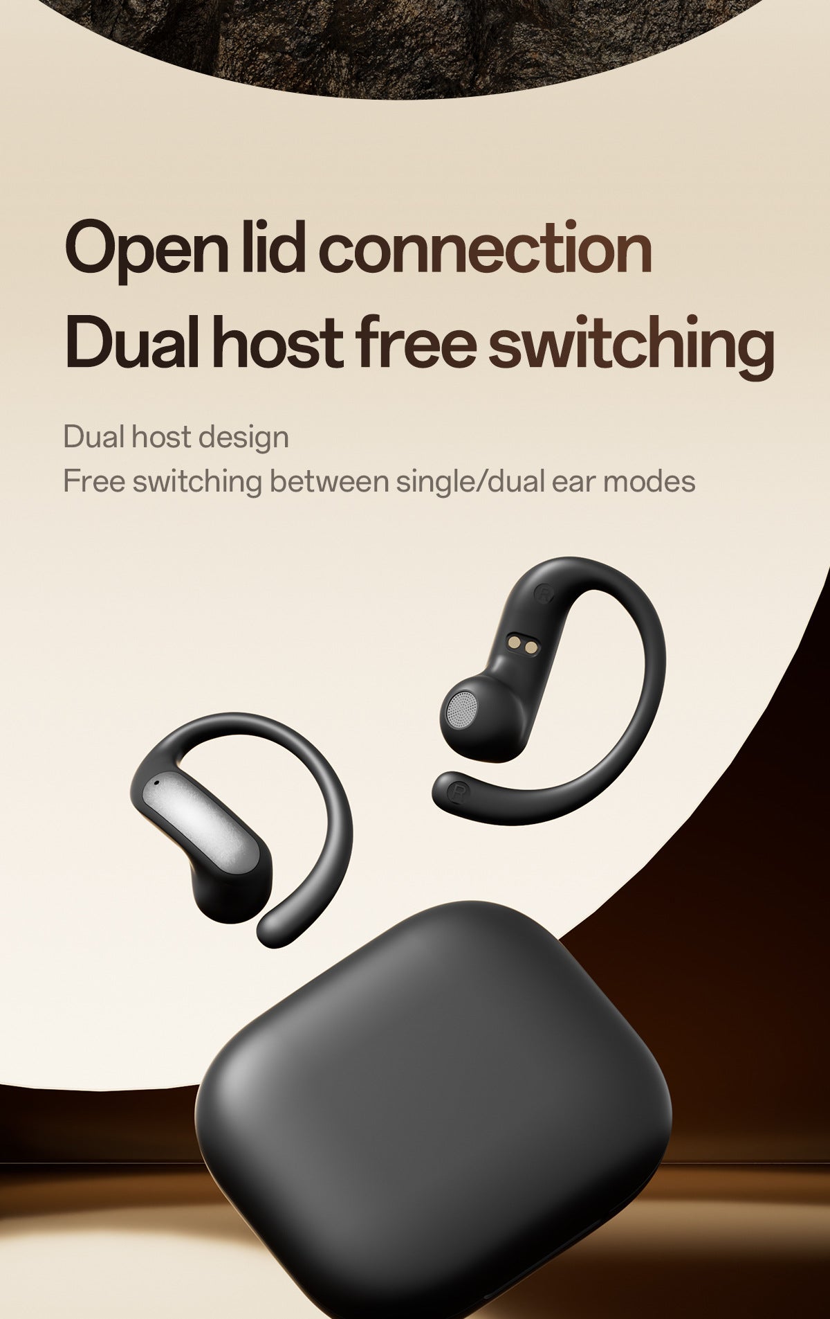 Open Ear Bluetooth Earbuds V5.4 Strong Bass 360 Spatial Surround Headphones
