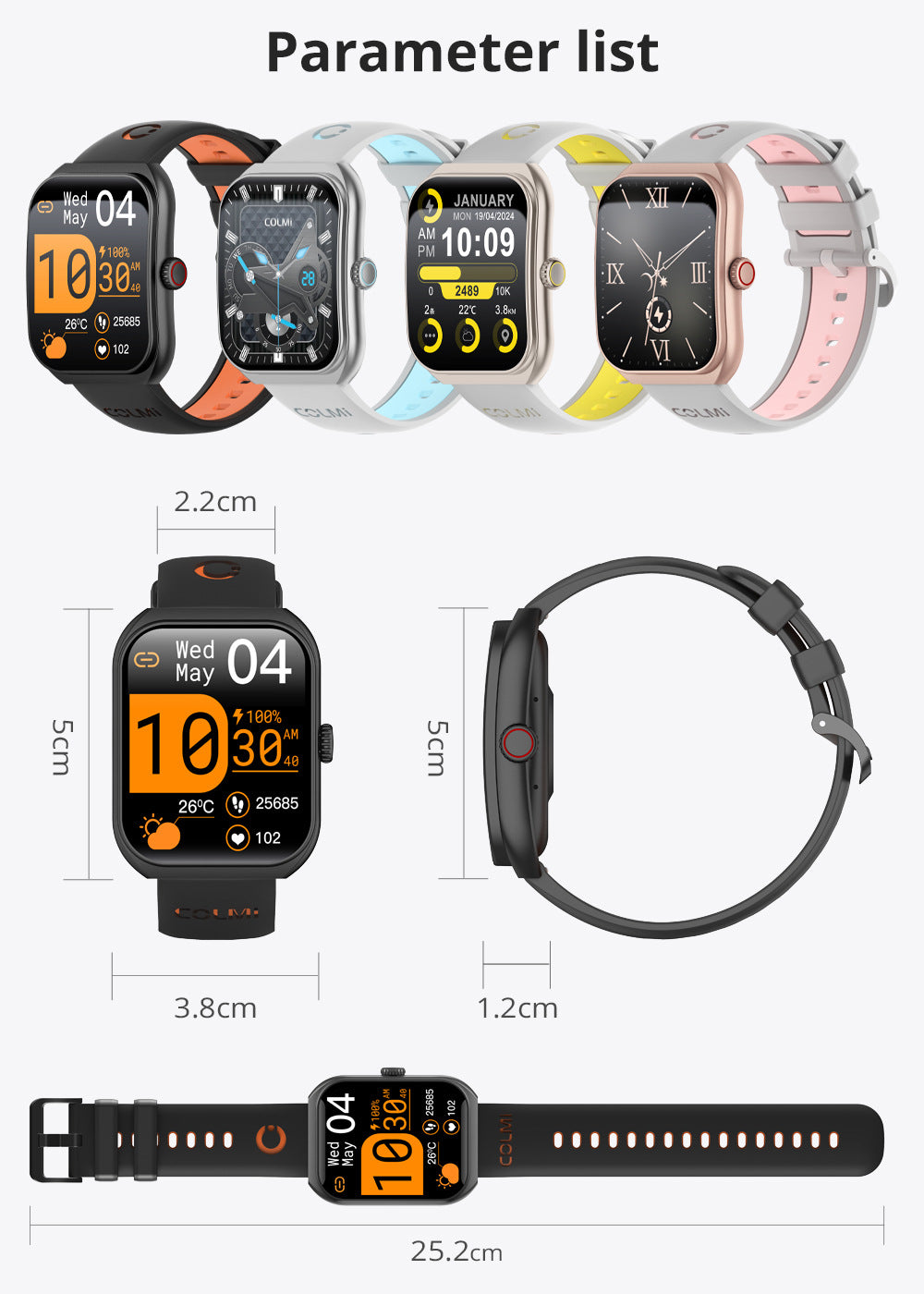 COLMI Smart Watch Fitness Tracker