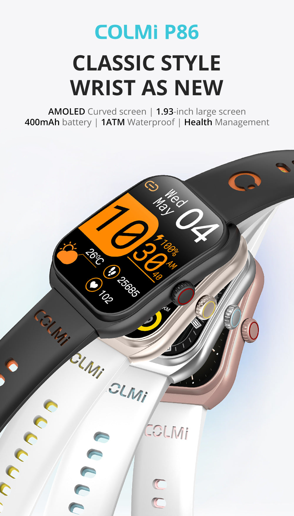 COLMI Smart Watch Fitness Tracker