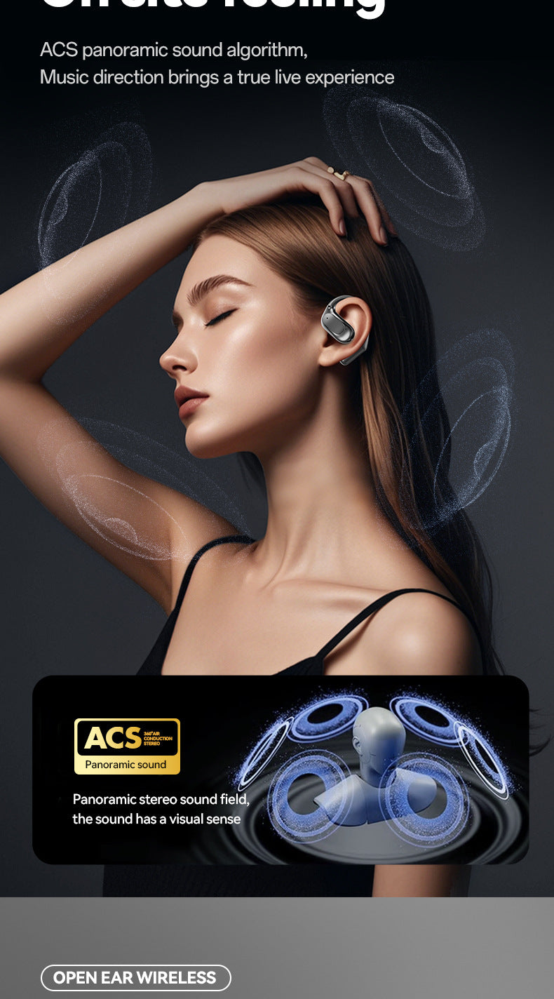 Open Ear Hook Bluetooth Earbuds | ACS 360° Panoramic HiFi Surround Sound Headset