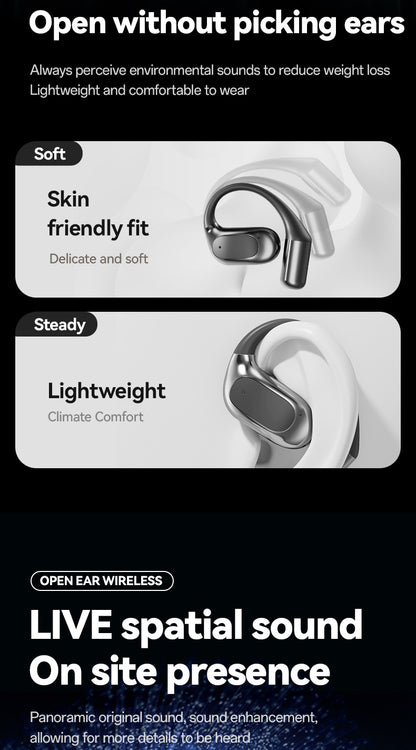 Open Ear Hook Bluetooth Earbuds | ACS 360° Panoramic HiFi Surround Sound Headset
