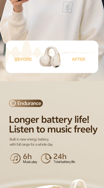 Open Ear Clip TWS Wireless Earbuds ACS Panoramic Surround Sound Bluetooth Sports Headphones