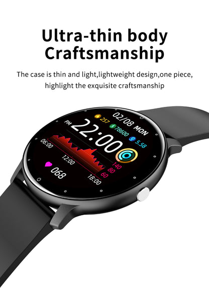 Round Screen Smart Watch IP67 Waterproof Fitness Sports Smartwatch For Android iOS