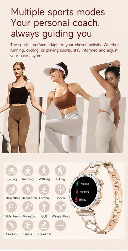 Women Smart Watch, Luxury Diamond Bluetooth Call Smartwatch for Ladies