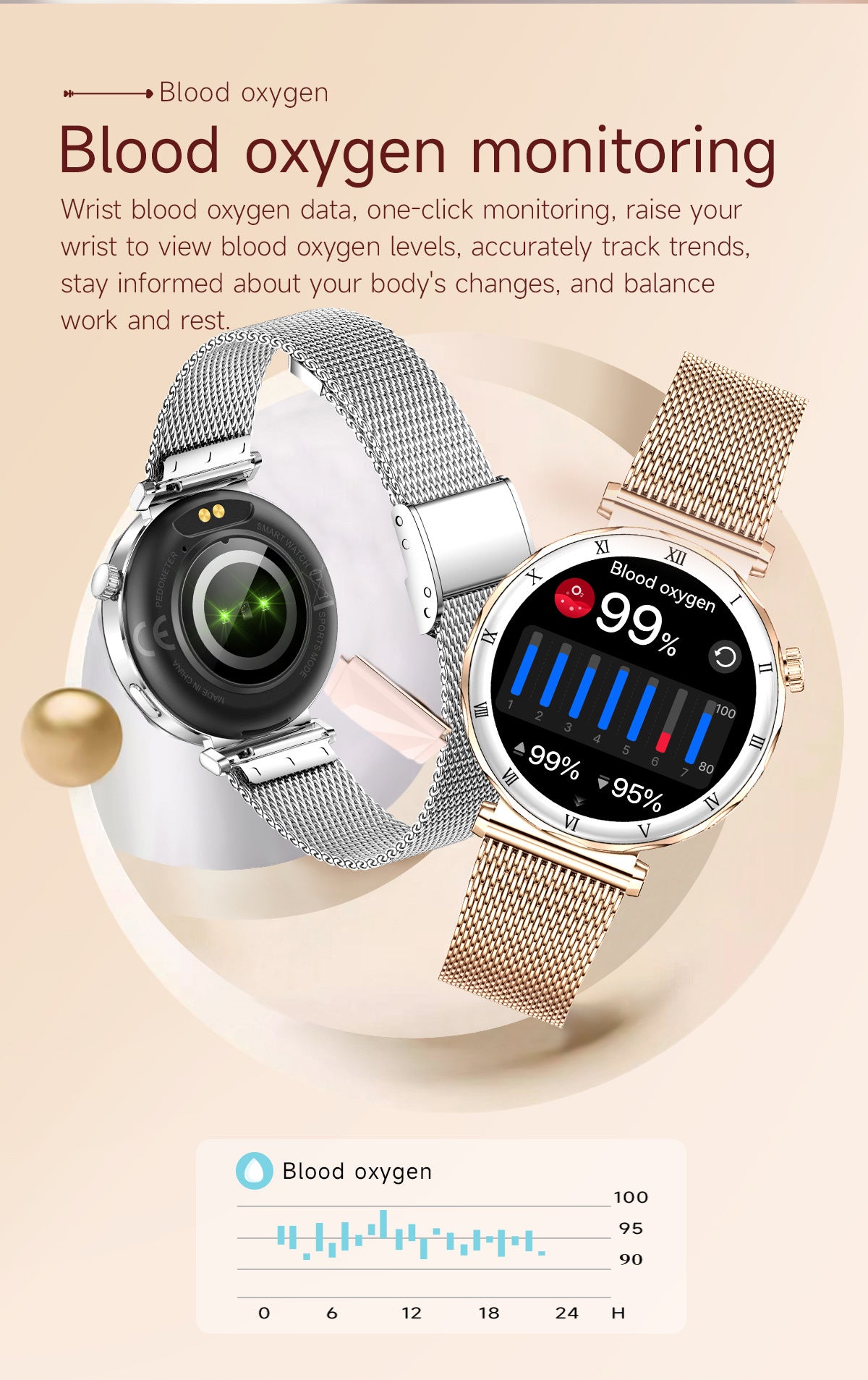 Women Smart Watch, Luxury Diamond Bluetooth Call Smartwatch for Ladies