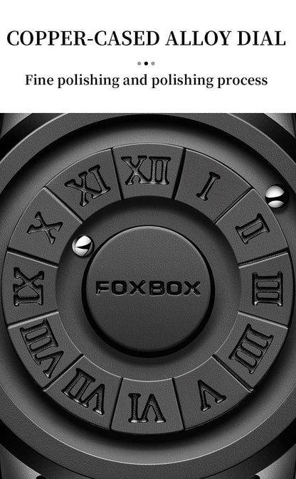 Fashion Scrolling Dial Leather Steel Band Mens Minimalist Watch