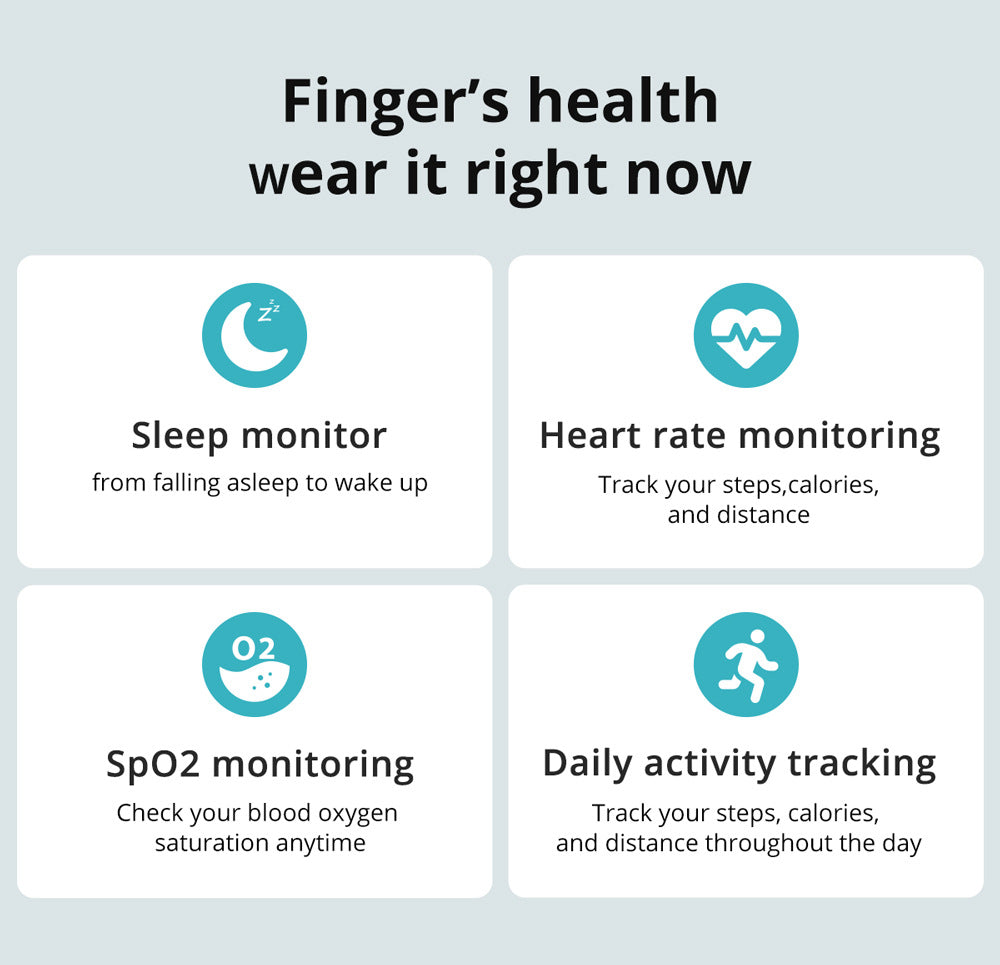 Smart Health Ring Fitness Tracker Ring For Sleep Heart Rate Monitoring