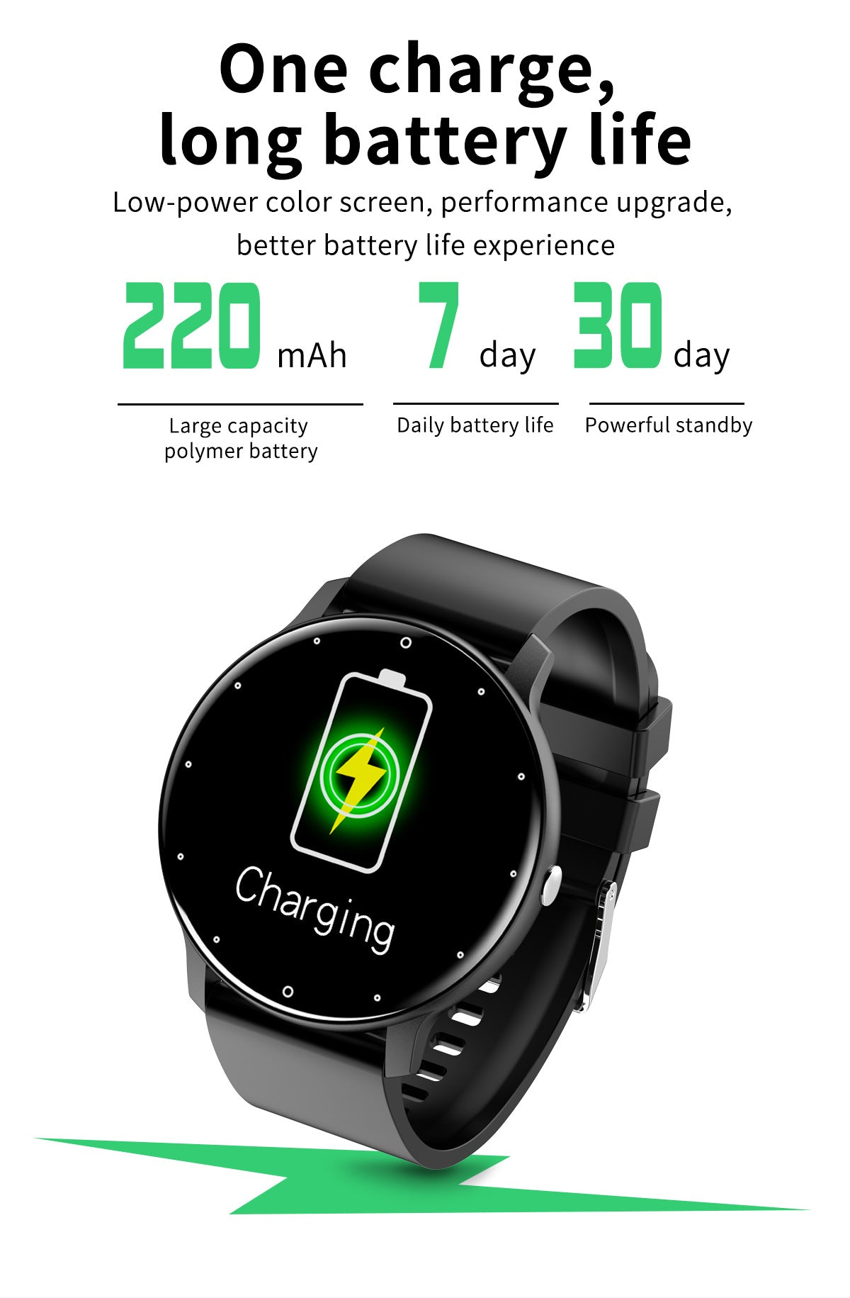 Round Screen Smart Watch IP67 Waterproof Fitness Sports Smartwatch For Android iOS
