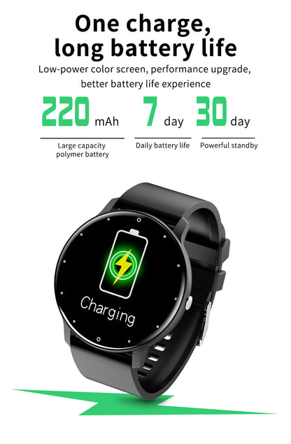 Round Screen Smart Watch IP67 Waterproof Fitness Sports Smartwatch For Android iOS