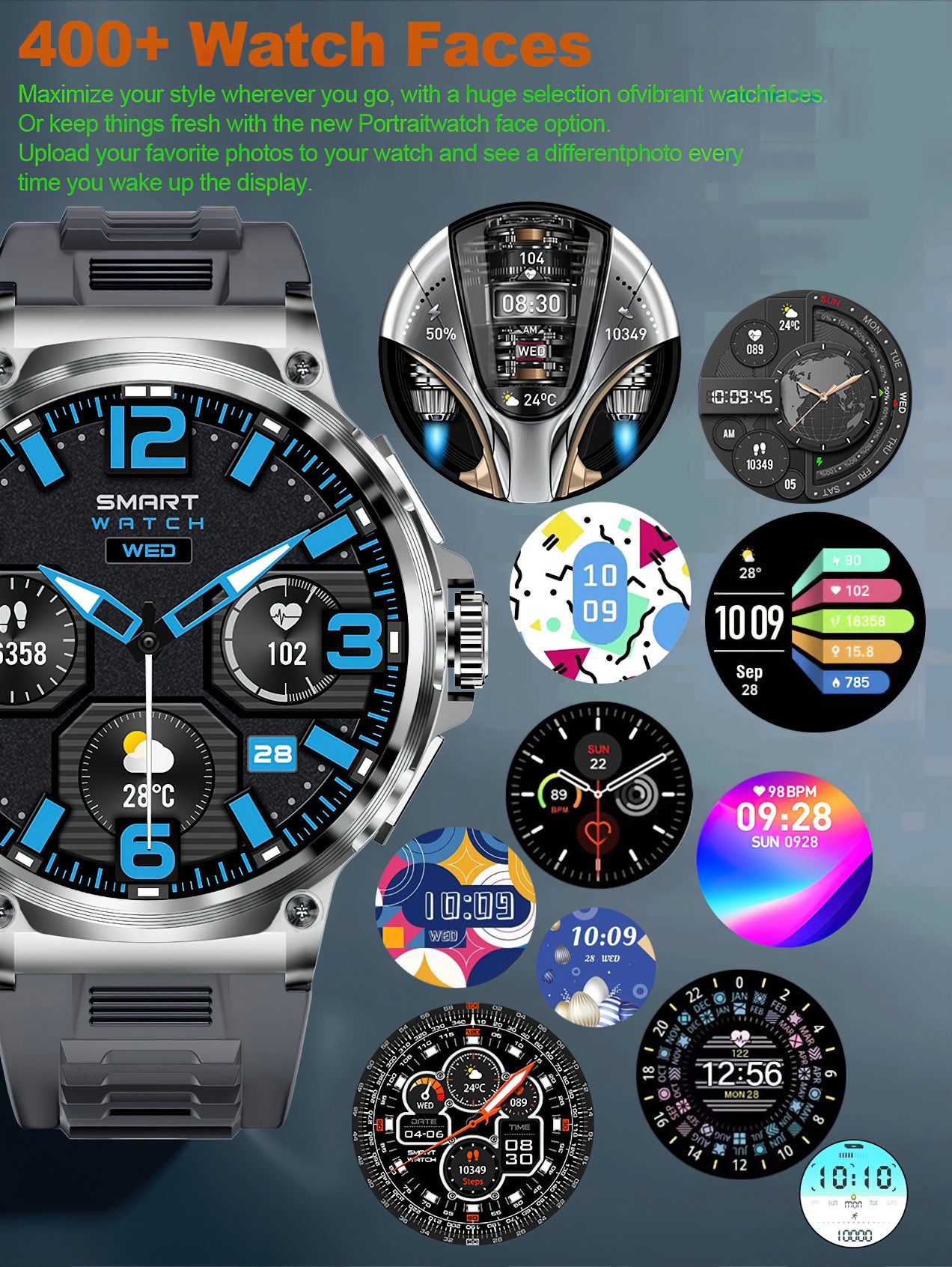 LIGE Big Screen Outdoor Sports Smart Watch Dial Call