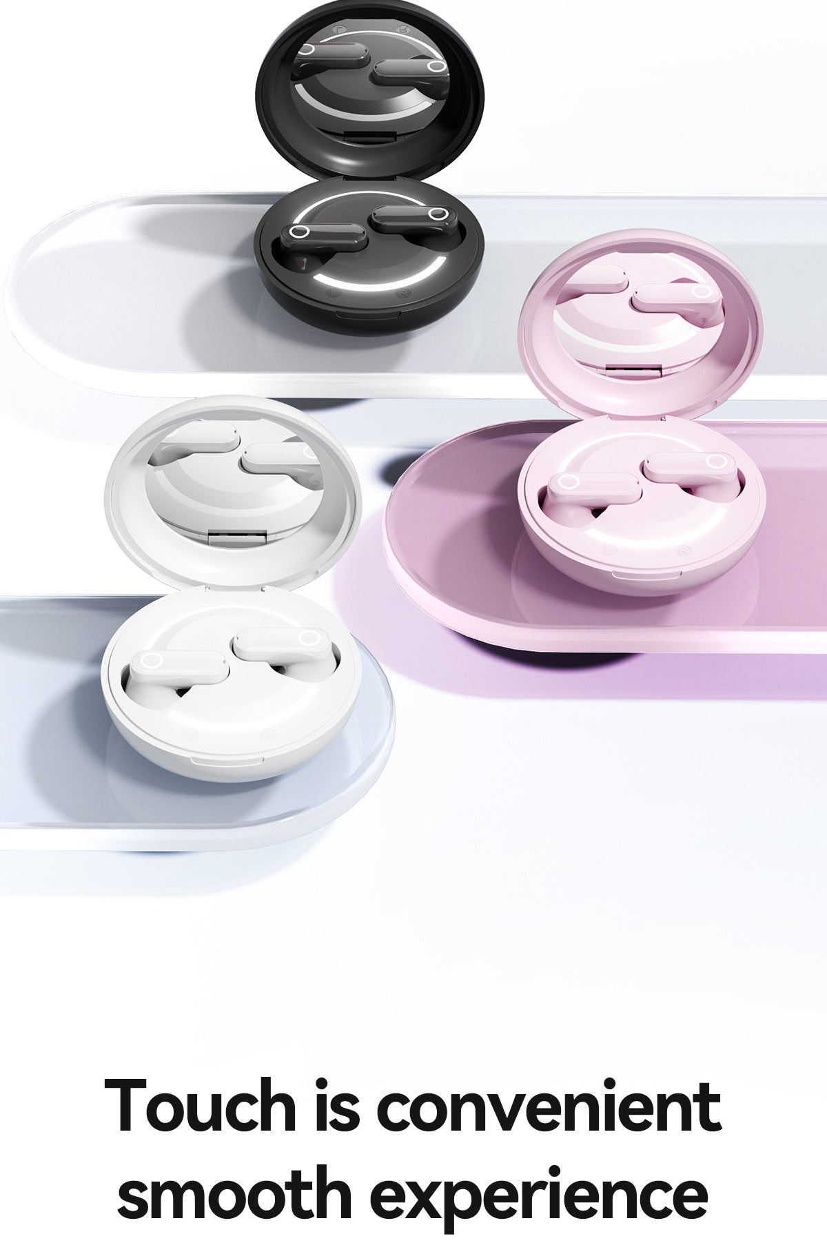 Makeup Mirror Bluetooth Earbuds | Large Sound Field Comfort Wireless Headphones