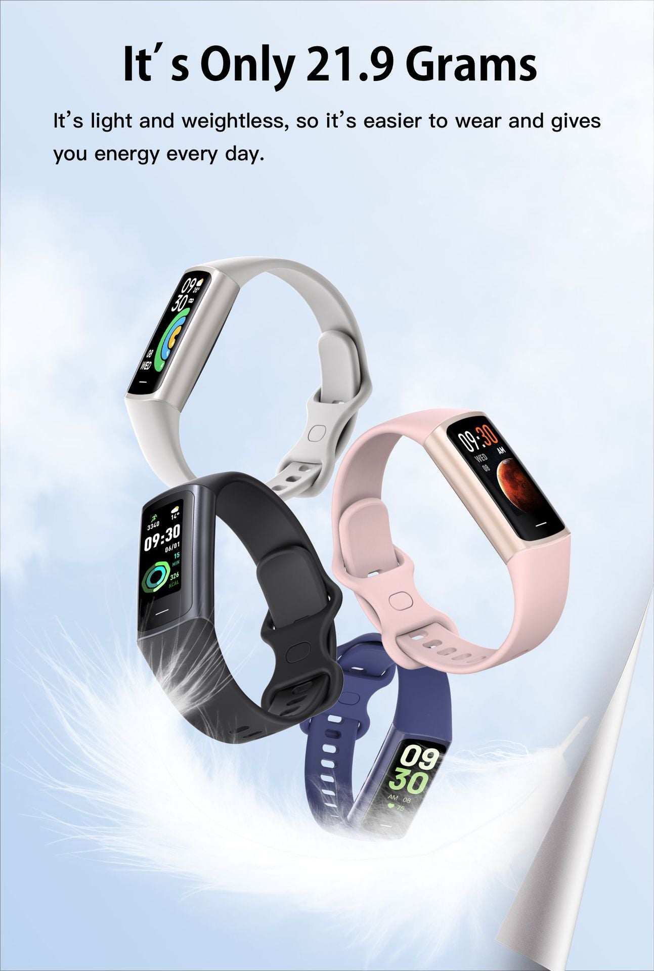 Colorful Replaceable Strap Fitness Tracker Smart Band