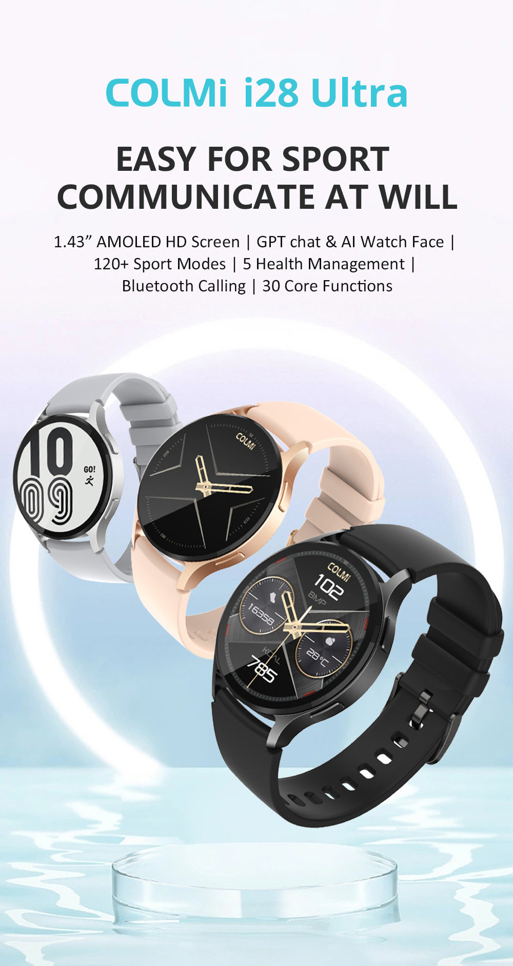 1.43‑Inch AMOLED Round Smart Watch