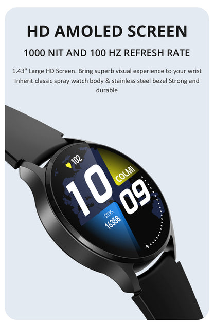 1.43‑Inch AMOLED Round Smart Watch
