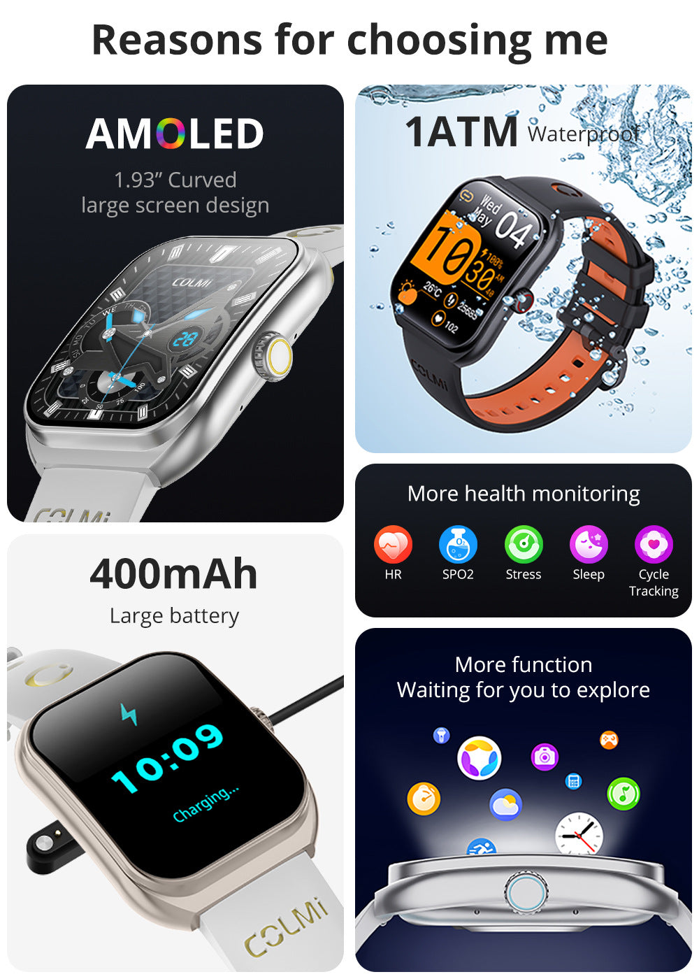 COLMI Smart Watch Fitness Tracker