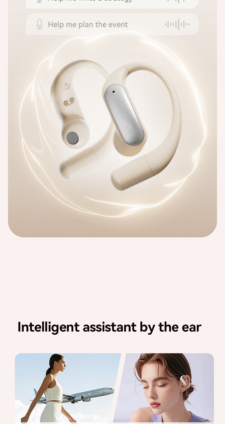 Multi-Language AI Translation Open Ear Bluetooth 5.4 Earbuds