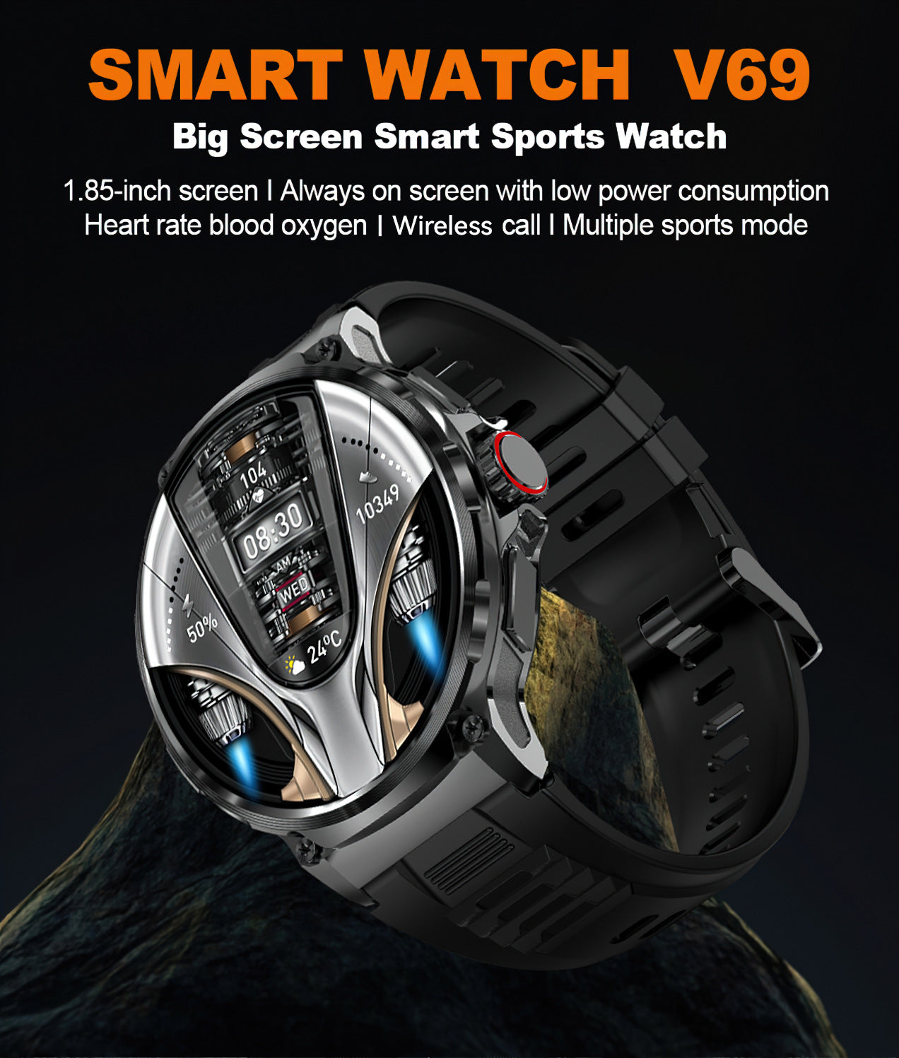 LIGE Big Screen Outdoor Sports Smart Watch Dial Call