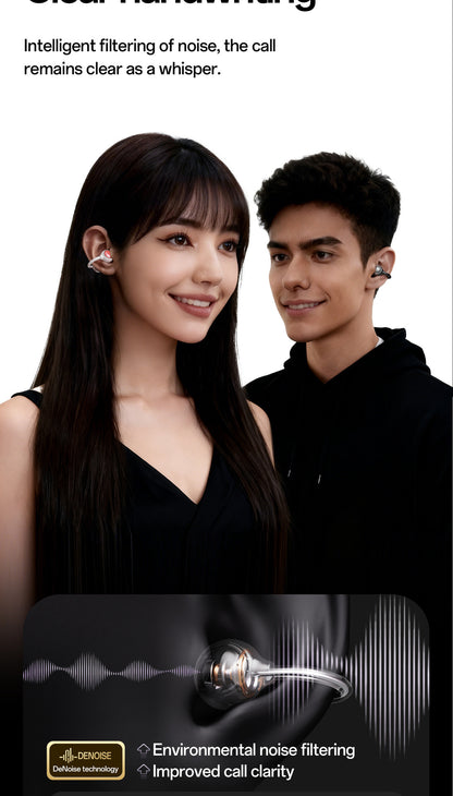Clip-On Open Ear Earbuds | Zero Leak Spatial Audio Headset