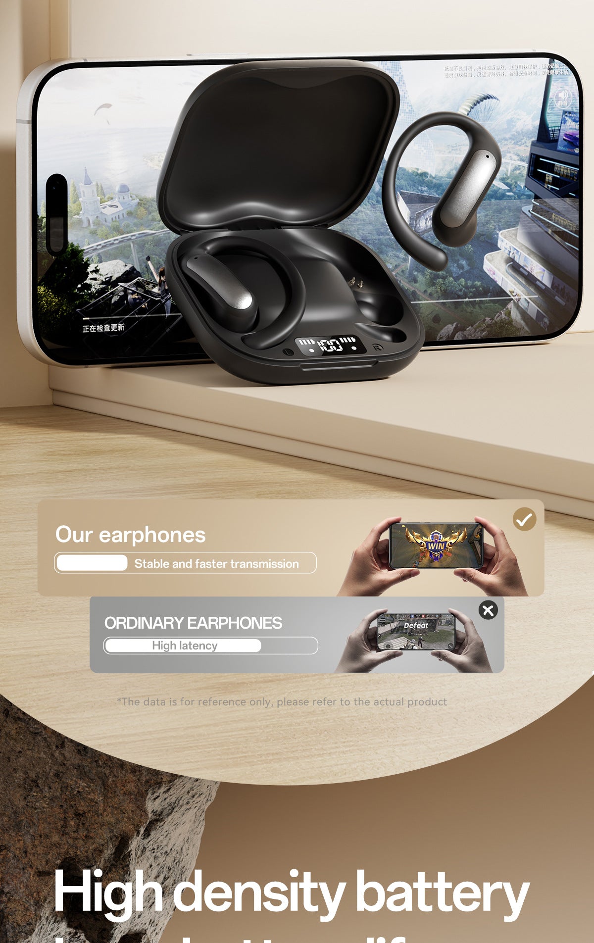 Open Ear Bluetooth Earbuds V5.4 Strong Bass 360 Spatial Surround Headphones