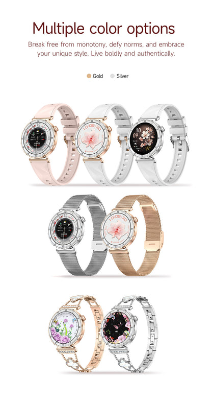 Women Smart Watch, Luxury Diamond Bluetooth Call Smartwatch for Ladies