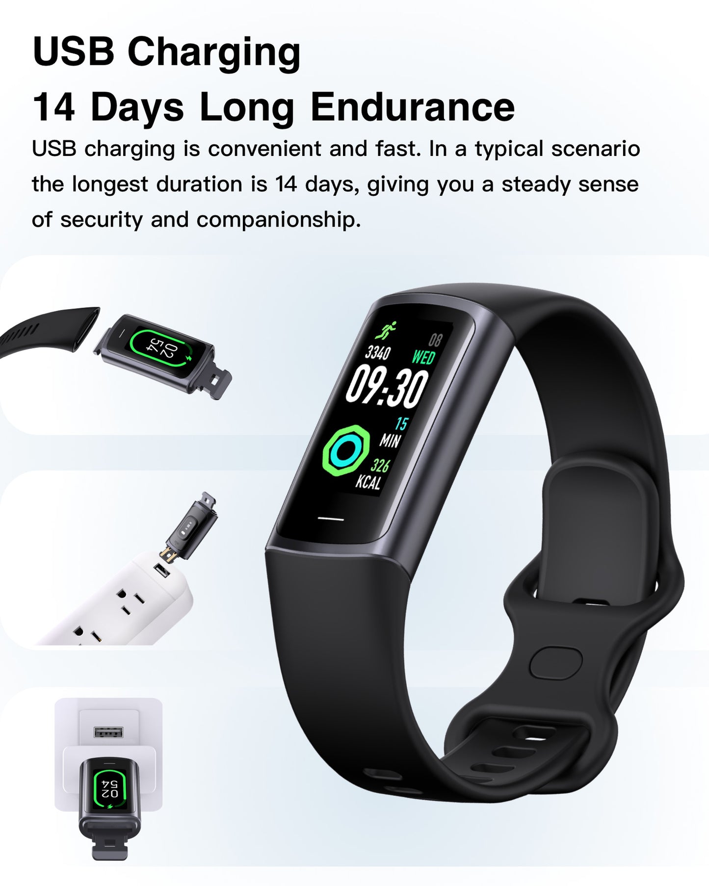 Colorful Replaceable Strap Fitness Tracker Smart Band
