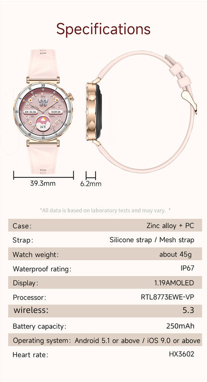 Women Smart Watch, Luxury Diamond Bluetooth Call Smartwatch for Ladies