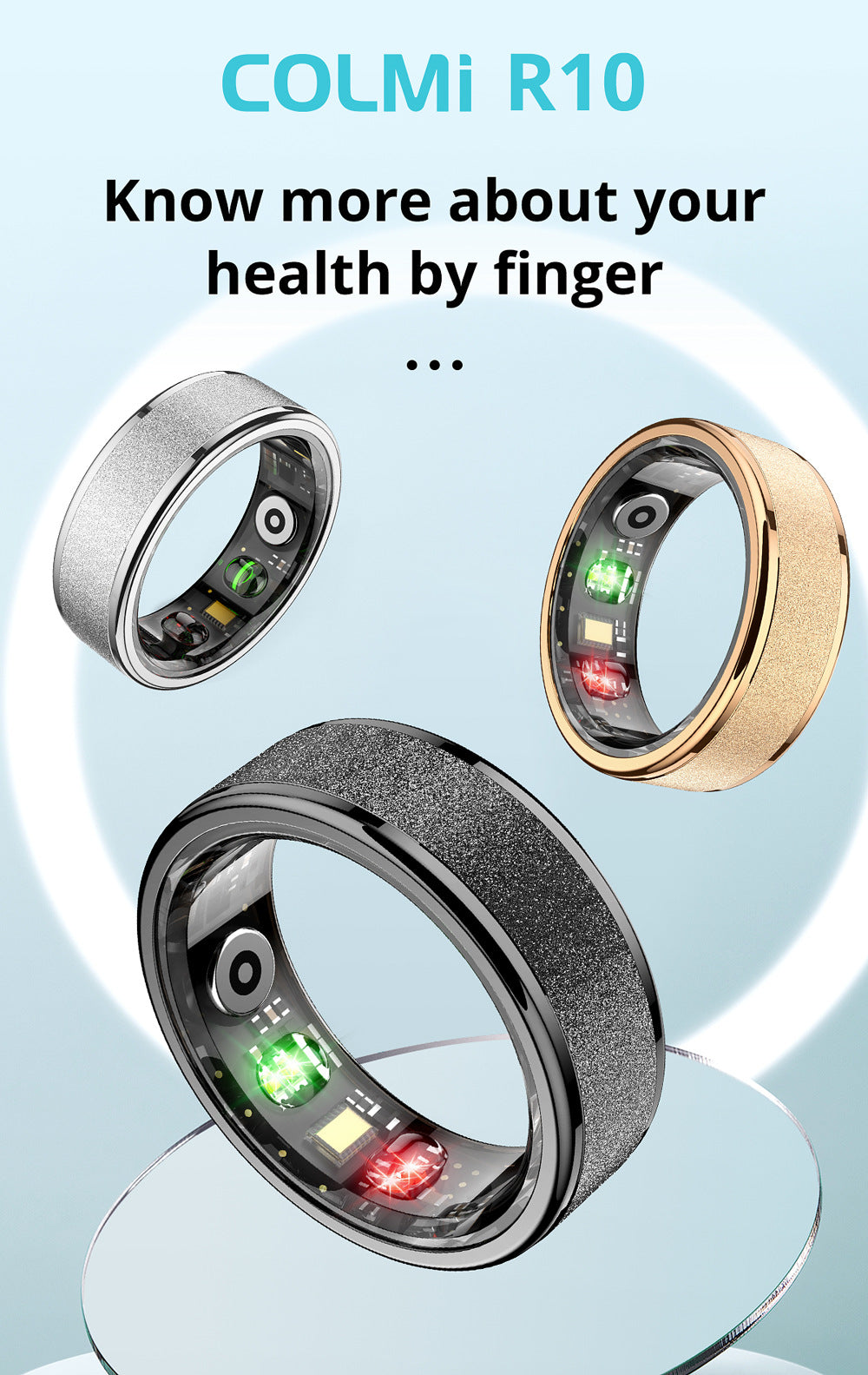 Smart Health Ring Fitness Tracker Ring For Sleep Heart Rate Monitoring