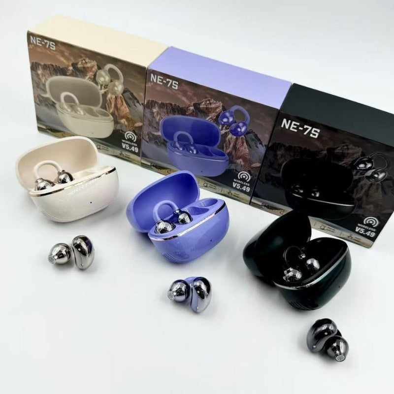 NE-7S Bluetooth 5.49 Open Ear Clip Earbuds Sports Wireless Headphones Long Battery Life