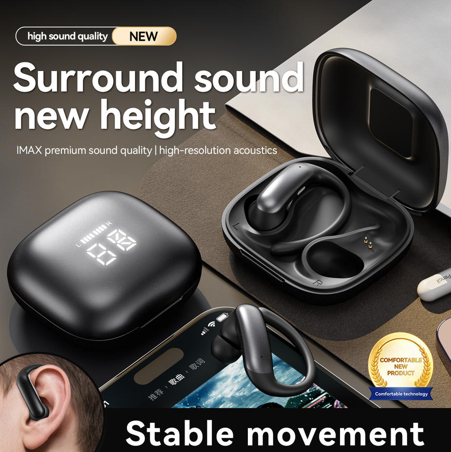 IMAX Surround Sound Open Ear Earhooks Stable Fit Sports Bluetooth Earbuds
