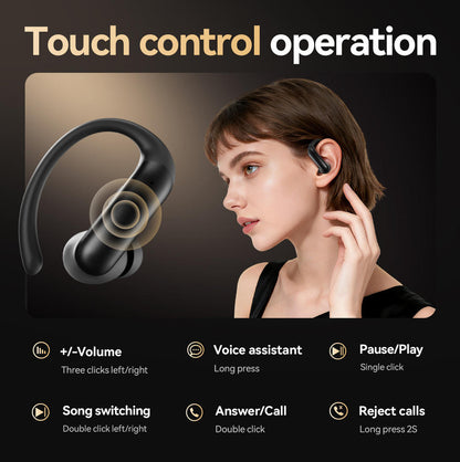 IMAX Surround Sound Open Ear Earhooks Stable Fit Sports Bluetooth Earbuds