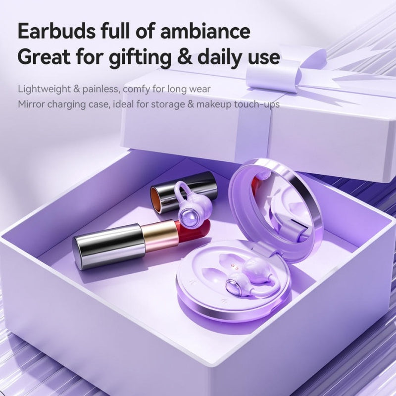 Clip-On Open Ear Wireless Earbuds Bluetooth 5.4 ACS 360° Surround Sound HiFi HD Call Earphones