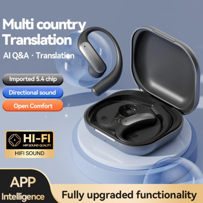 Multi-Language AI Translation Open Ear Bluetooth 5.4 Earbuds