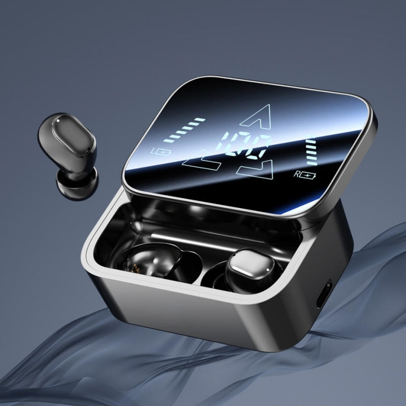 ACS Surround Sound Bluetooth Earbuds Digital Battery Display Wireless Stereo Headphones
