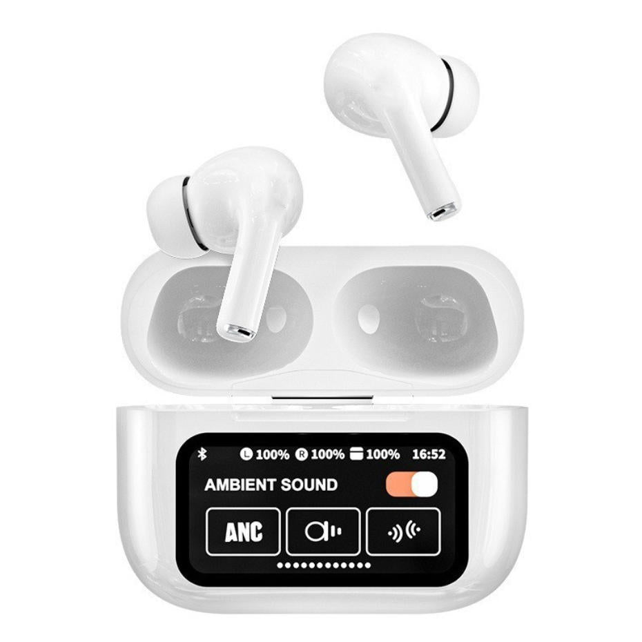 Color Touch Screen ANC Bluetooth Earbuds, Smart Touch Control TWS Wireless Headphones with Lyrics Display